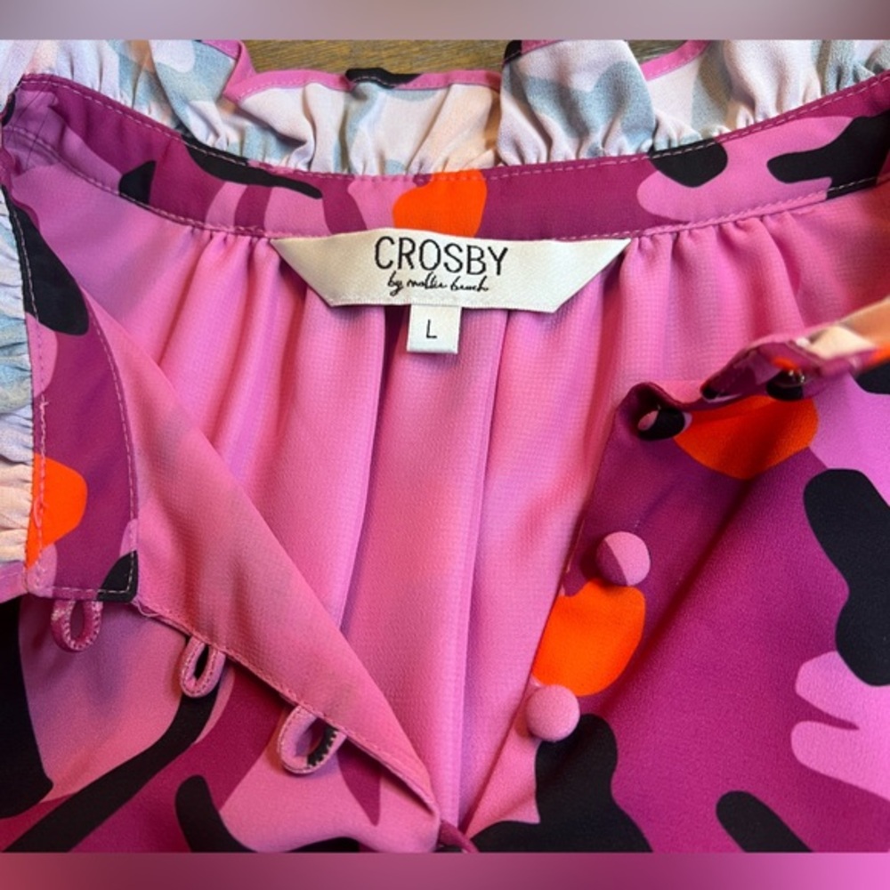 Crosby by Mollie Burch Pink Maisie Dress in Expressive Floral Size Large - Picture 5 of 11